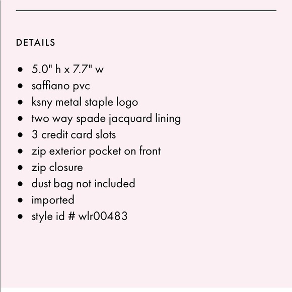 ⭐️NWT⭐️Kate Spade floating poppies tinie - Picture 3 of 3